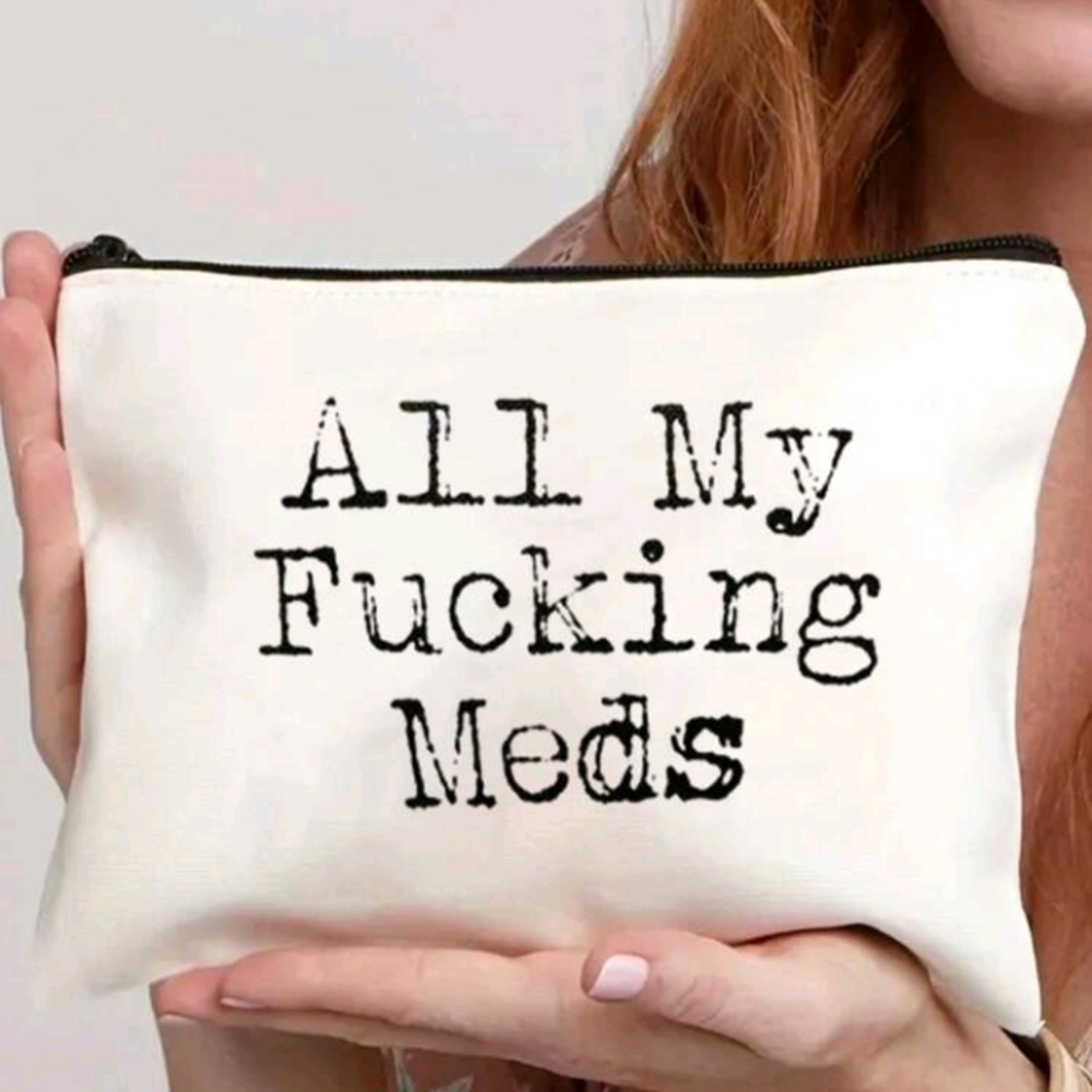 NEW Medicine storage bag container organization travel bag Canvas Zipper Pouch